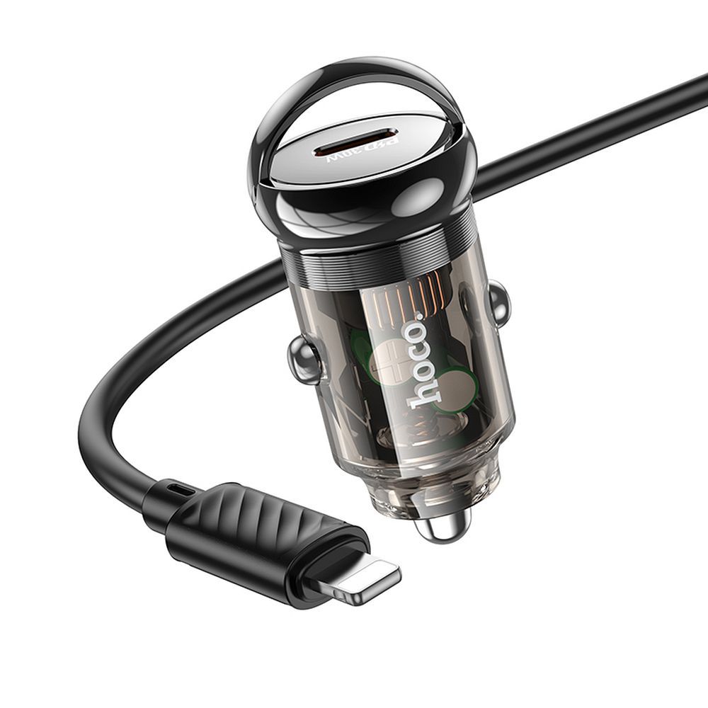 Hoco Z53 car charger Type C + cable Type C to Lightning PD QC3.0 30W black
