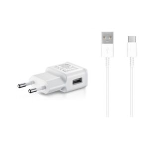 Samsung EP-TA200EWE + EP-DR140AWE 15W Travel Charger + USB-C Data Cable White (Bulk)