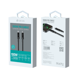 Devia cable EC309 Extreme PD USB-C - USB-C 1,5 m 100W black