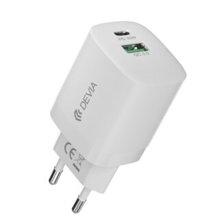 Devia wall charger Smart PD GaN 30W 1x USB-C 1xUSB white