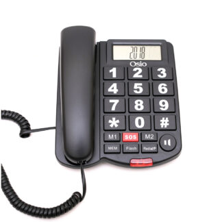 Osio OSWB-4760B Τηλέφωνο με μεγάλα πλήκτρα, ανοιχτή ακρόαση και SOS