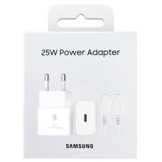 Samsung EP-T2510XWE Φορτιστής με Θύρα USB-C και Καλώδιο USB-C - USB-C 25W Power Delivery Λευκός