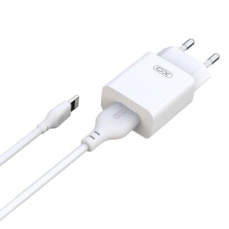 XO – L99 wall charger USB 2,4A + Lighning cable white