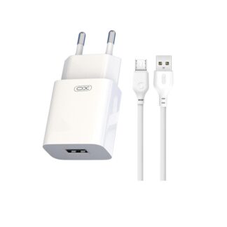 XO – L99 wall charger USB 2,4A + MicroUSB cable white